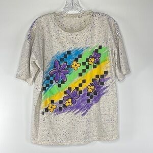 Vintage The Body Co 80's Tshirt Floral L-XL